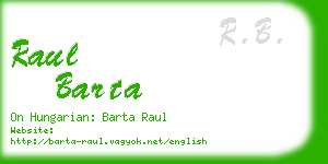 raul barta business card